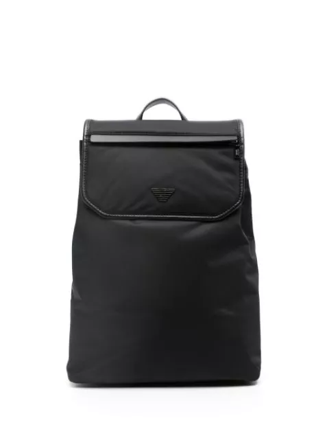 Emporio Armani logo-plaque foldover backpack Men 0118