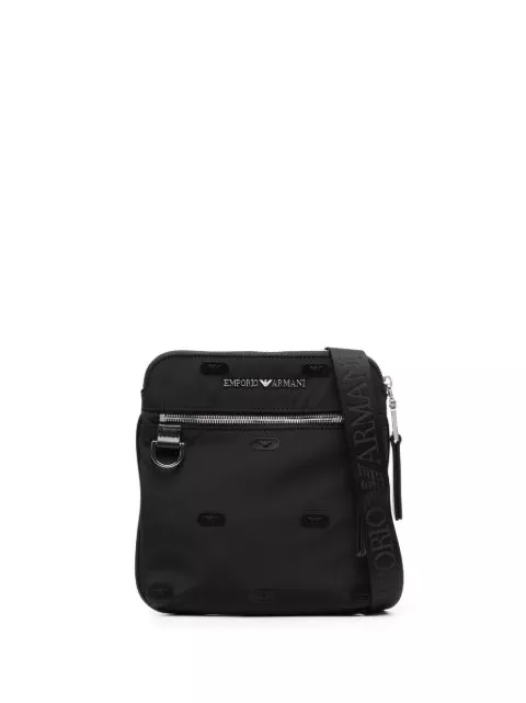 Emporio Armani logo-lettering messenger bag Men 0118