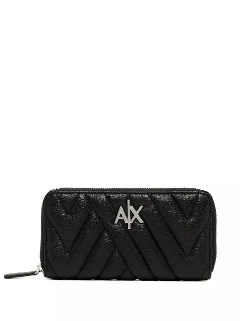 Armani Exchange logo-plaque quilted wallet Women 0116