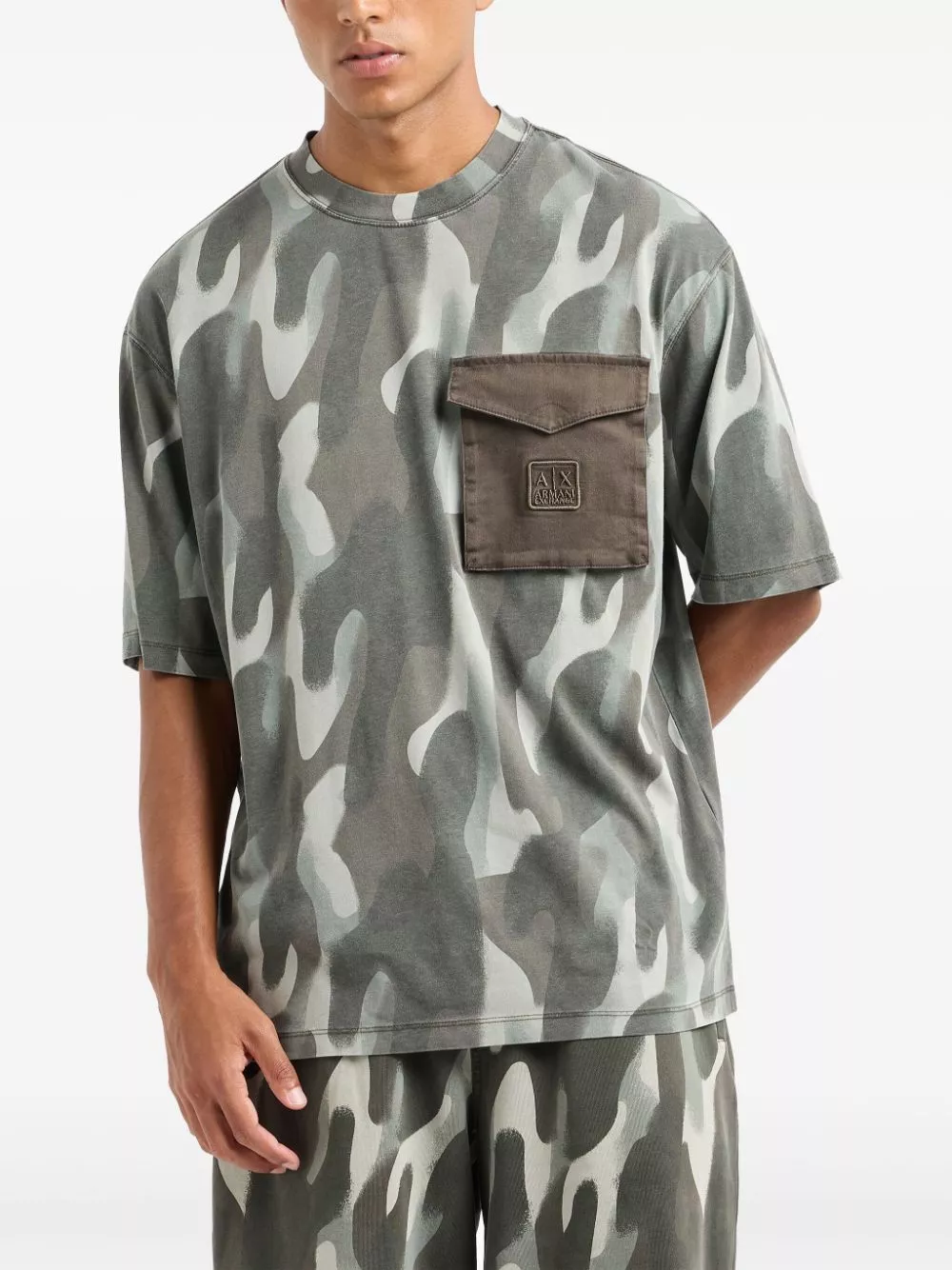 Cheap Armani Exchange camouflage-pattern T-shirt Men 0119