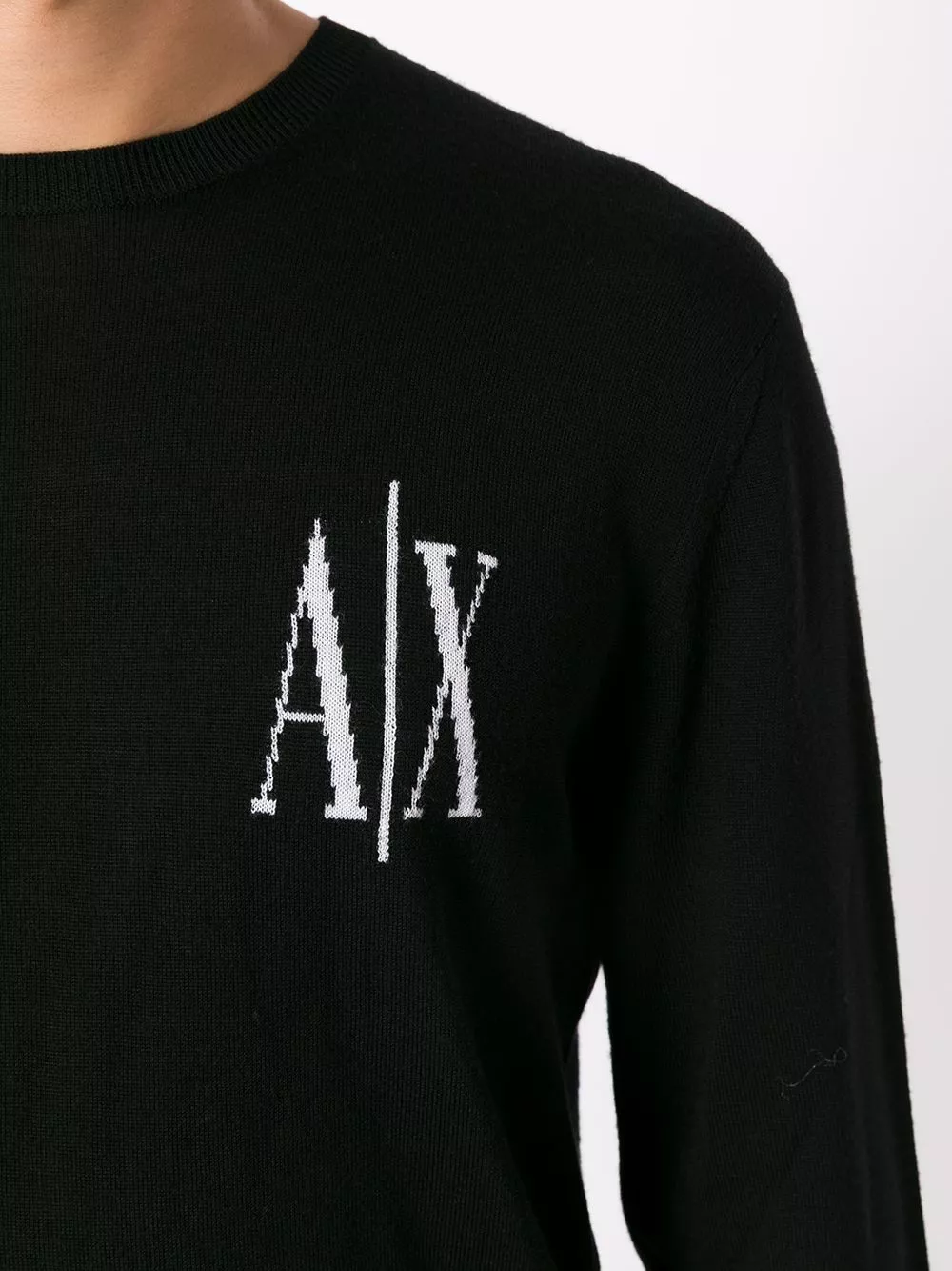 Cheap Armani Exchange intarsia logo wool jumper Men 0119