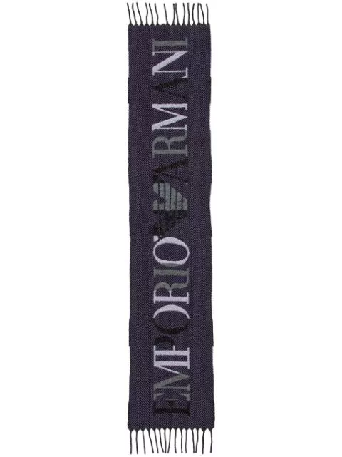 Emporio Armani logo-intarsia scarf Women 0114