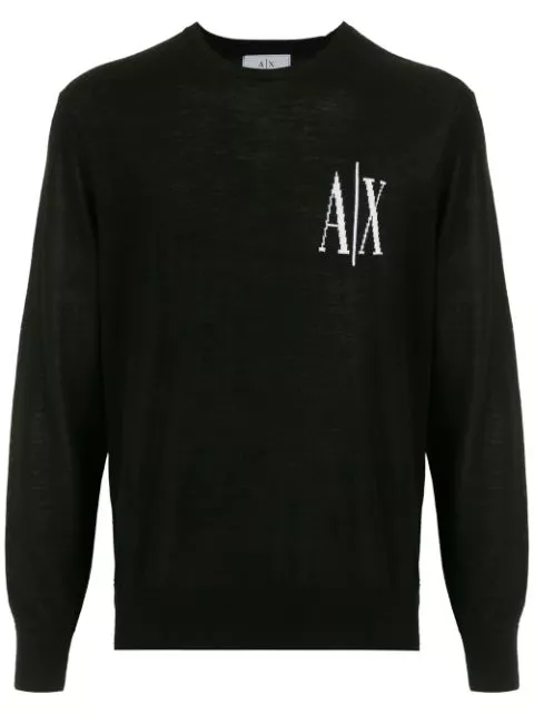 Armani Exchange intarsia logo wool jumper Men 0119